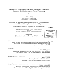 A  Physically  Constrained  Maximum  Likelihood ... Snapshot  Deficient  Adaptive  Array  Processing