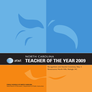 TEACHER OF THE YEAR 2009 NORTH CAROLINA Renaissance North Hills, Raleigh, NC