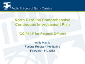 North Carolina Comprehensive Continuous Improvement Plan  ‘