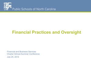 Financial Practices and Oversight  Financial and Business Services Charter School Summer Conference