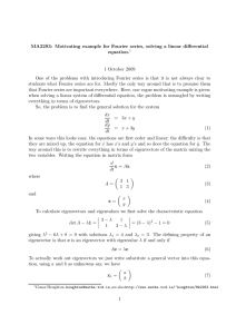 MA22S3: Motivating example for Fourier series, solving a linear differential equation.
