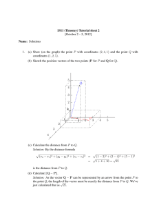 1S11 (Timoney) Tutorial sheet 2 [October 2 – 5, 2012] Name: Solutions 1.