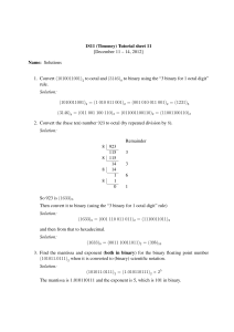 1S11 (Timoney) Tutorial sheet 11 [December 11 – 14, 2012] Name: Solutions