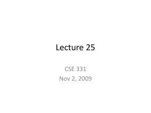 Lecture 25 CSE 331 Nov 2, 2009
