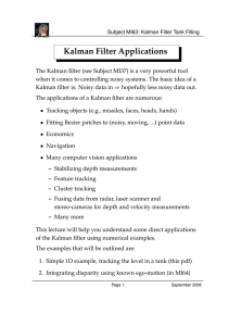 Kalman Filter Applications