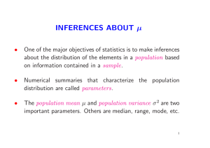 INFERENCES ABOUT µ