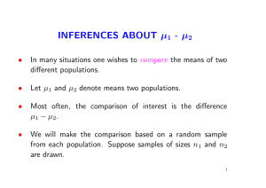 INFERENCES ABOUT µ - µ