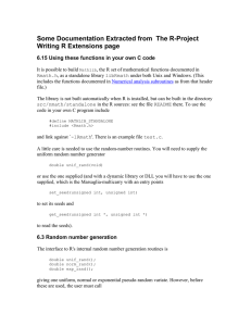 Some Documentation Extracted from  The R-Project Writing R Extensions page