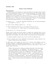 Statistics 580 Monte Carlo Methods Introduction