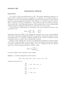 Statistics 580 Optimization Methods