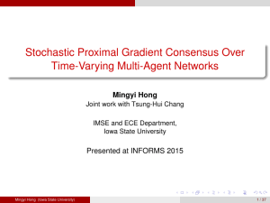 Stochastic Proximal Gradient Consensus Over Time-Varying Multi-Agent Networks Mingyi Hong
