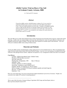 Alfalfa Variety Trial on Heavy Clay Soil Abstract