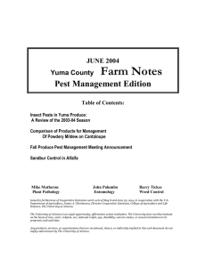 Farm Notes Pest Management Edition  JUNE 2004