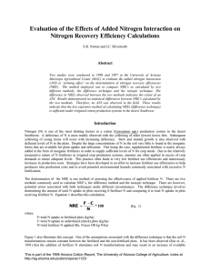 Evaluation of the Effects of Added Nitrogen Interaction on Abstract