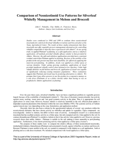 Comparison of Neonicotinoid Use Patterns for Silverleaf Abstract