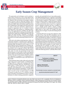 Early Season Crop Management