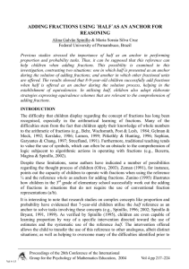 ADDING FRACTIONS USING ´HALF´AS AN ANCHOR FOR REASONING
