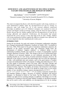 EFFICIENCY AND ADAPTIVENESS OF MULTIPLE SCHOOL- ADDITION