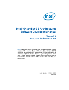Intel® 64 and IA-32 Architectures Software Developer’s Manual Volume 2A: