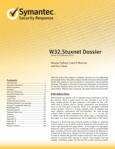 W32.Stuxnet Dossier Security Response Nicolas Falliere, Liam O Murchu, and Eric Chien