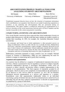 ARGUMENTATION PROFILE CHARTS AS TOOLS FOR ANALYSING STUDENTS’ ARGUMENTATIONS