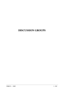 DISCUSSION GROUPS PME29 — 2005 1- 203