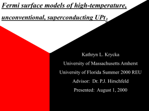 Fermi surface models of high-temperature, unconventional, superconducting UPt