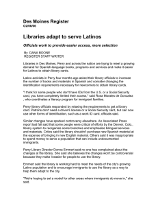Libraries adapt to serve Latinos Des Moines Register