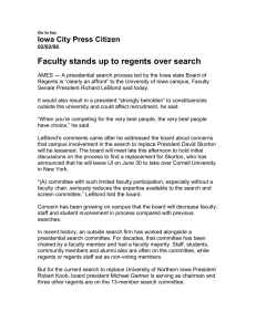 Faculty stands up to regents over search Iowa City Press Citizen