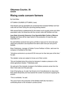 Rising costs concern farmers Ottumwa Courier, IA
