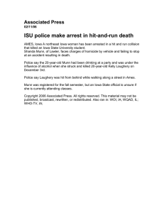 ISU police make arrest in hit-and-run death Associated Press