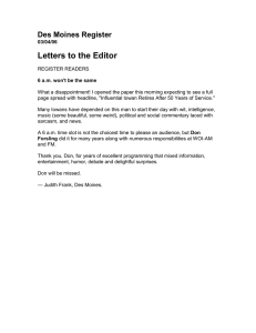 Letters to the Editor Des Moines Register