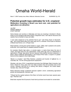 Omaha World-Herald Potential growth tops estimates for U.S. cropland agriculture are attractive