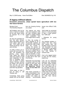 The Columbus Dispatch A legacy without takers few future farmers