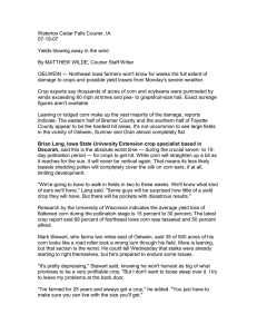 Waterloo Cedar Falls Courier, IA 07-19-07  Yields blowing away in the wind