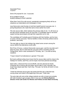 Associated Press 10-29-07  Dems OK proposal for Jan. 3 caucuses