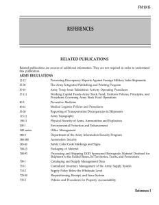 REFERENCES FM 10-15 RELATED PUBLICATIONS