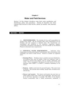 Water and Field Services Chapter 4