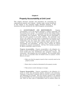 Property Accountability at Unit Level Chapter 6