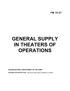 GENERAL SUPPLY IN THEATERS OF OPERATIONS