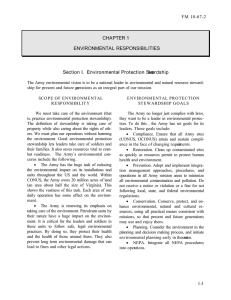 CHAPTER 1 ENVIRONMENTAL RESPONSIBILITIES Section I.  Environmental Protection Ste wardship