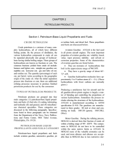 CHAPTER 2 PETROLEUM PRODUCTS Section I. Petroleum-Base Liquid Propellants and Fuels FM 10-67-2