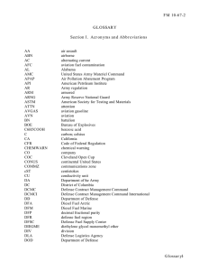 FM 10-67-2 GLOSSARY Section I.  Acronyms and Abbreviations