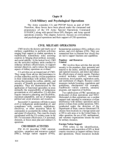 Chapter 10 Civil-Military and Psychological Operations