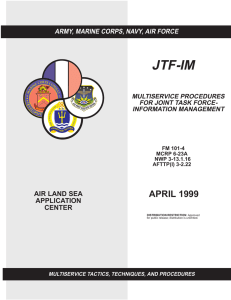 JTF-IM APRIL 1999 ARMY, MARINE CORPS, NAVY, AIR FORCE AIR LAND SEA