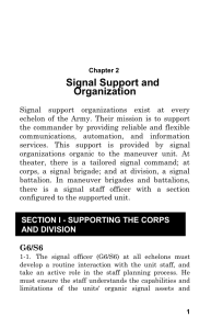 Signal Support and Organization