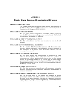 Theater Signal Command Organizational Structure APPENDIX B STAFF RESPONSIBILITIES