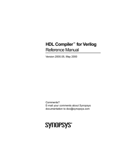 HDL Compiler  for Verilog Reference Manual