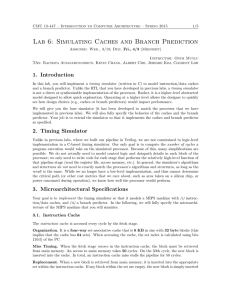 Lab 6: Simulating Caches and Branch Prediction