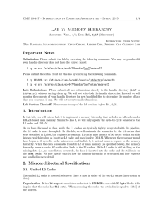 Lab 7: Memory Hierarchy